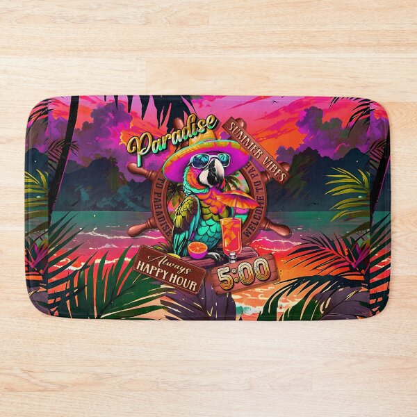 Item preview, Always Happy Hour in Paradise It's 5 o'clock Parrot Summer Vibes designed and sold by MindWave THC.