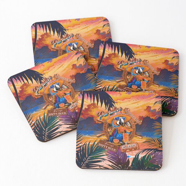 Item preview, Always Happy Hour in Paradise It's 5 o'clock Parrot Summer Vibes designed and sold by MindWave THC.