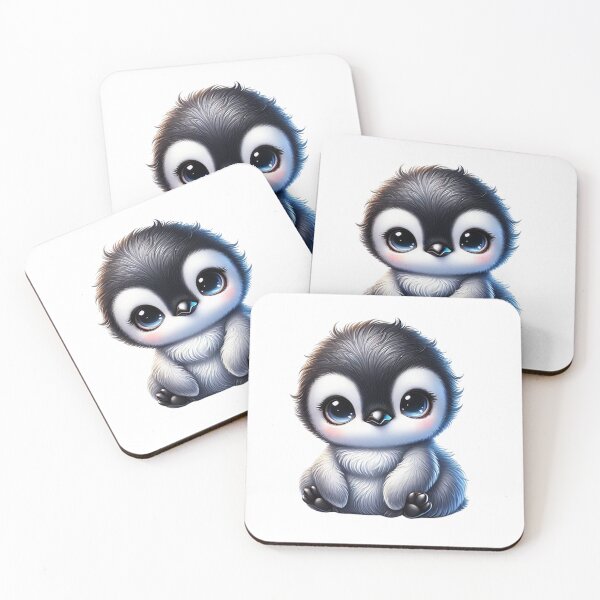 Item preview, Deep-Gazed Baby Penguin – High-Definition Illustrated Cuteness designed and sold by FusiTink.