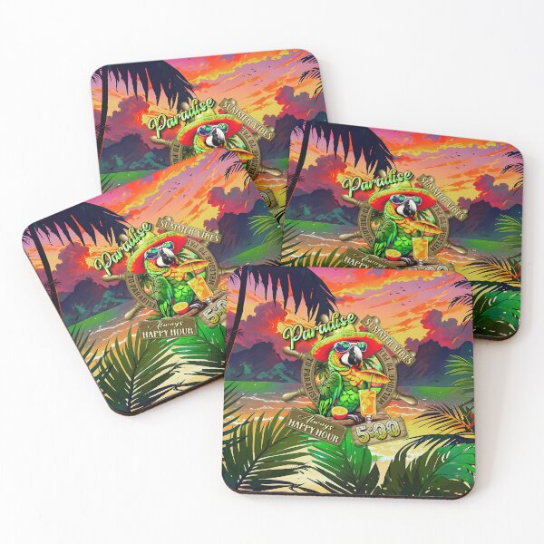 Item preview, Always Happy Hour in Paradise It's 5 o'clock Parrot Summer Vibes designed and sold by MindWave THC.