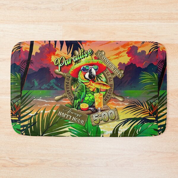 Item preview, Always Happy Hour in Paradise It's 5 o'clock Parrot Summer Vibes designed and sold by MindWave THC.