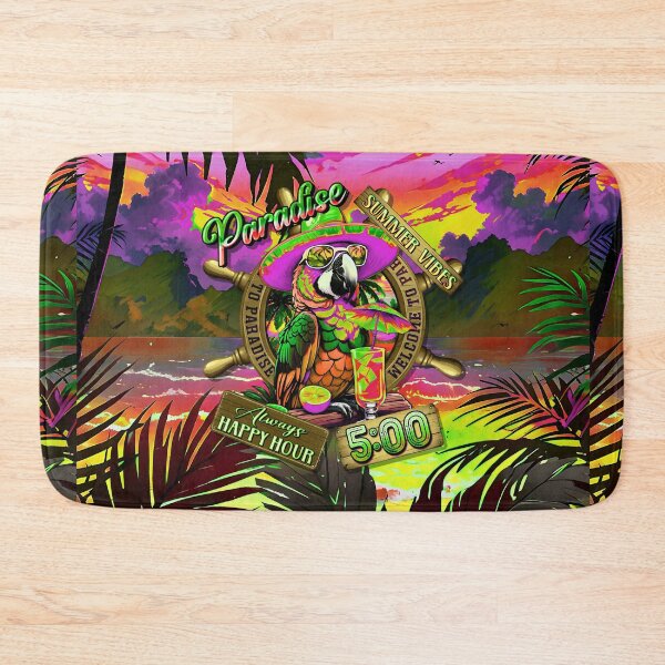 Item preview, Always Happy Hour in Paradise It's 5 o'clock Parrot Summer Vibes designed and sold by MindWave THC.