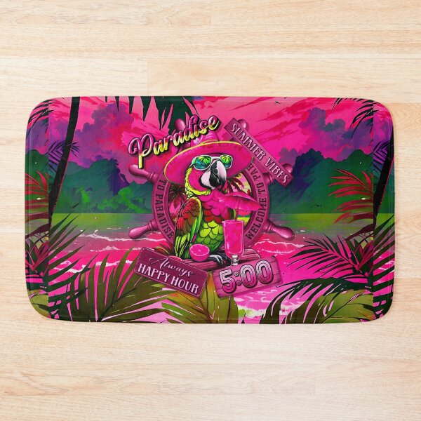 Item preview, Always Happy Hour in Paradise It's 5 o'clock Parrot Summer Vibes designed and sold by MindWave THC.