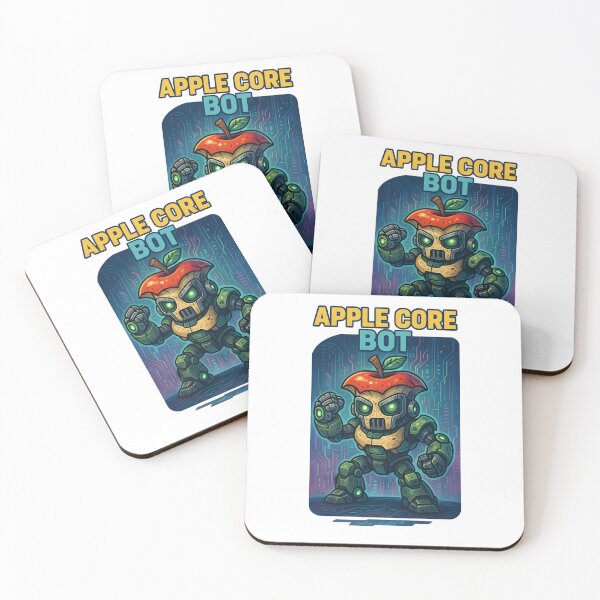 Item preview, Apple Core Bot – The Byte-Sized Brawler designed and sold by Snackwear Apparel.