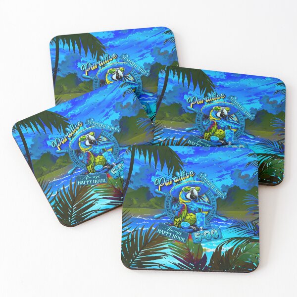 Item preview, Always Happy Hour in Paradise It's 5 o'clock Parrot Summer Vibes designed and sold by MindWave THC.