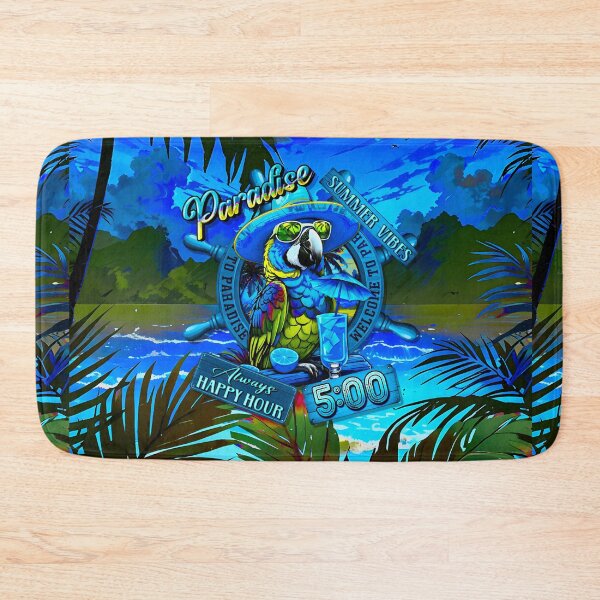 Item preview, Always Happy Hour in Paradise It's 5 o'clock Parrot Summer Vibes designed and sold by MindWave THC.