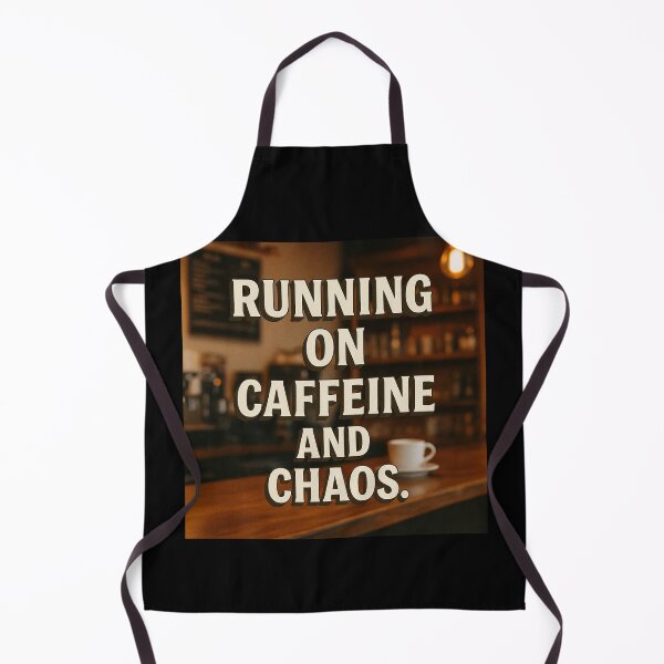 Item preview, Running on Caffeine and Chaos – Coffee Shop Aesthetic Quote Art designed and sold by MySheetMusicArt.