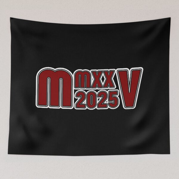 Item preview, 2025 MMXXV Roman Numerals Maroon White designed and sold by GFamilyC.
