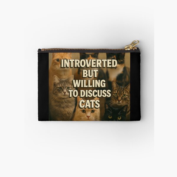 Item preview, Introverted but Willing to Discuss Cats – Funny Cat Lover Quote Design designed and sold by MySheetMusicArt.