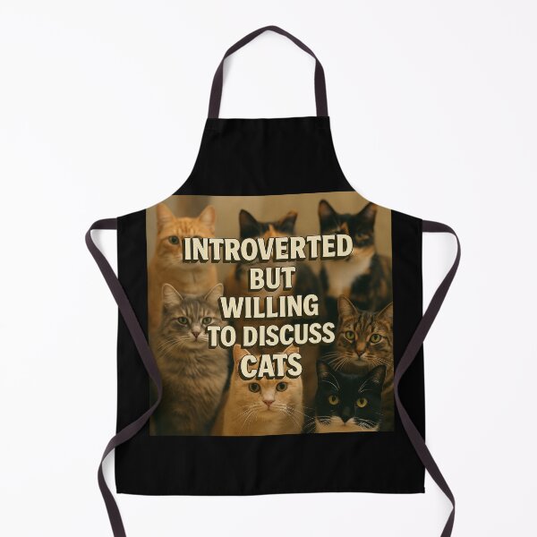Item preview, Introverted but Willing to Discuss Cats – Funny Cat Lover Quote Design designed and sold by MySheetMusicArt.