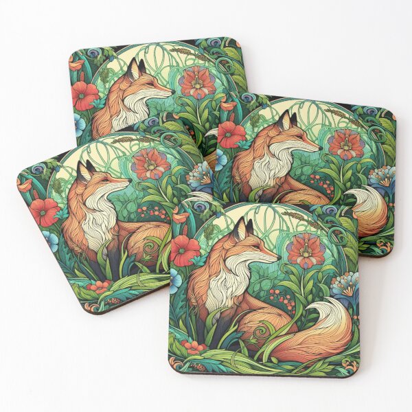Item preview,  Art Nouveau fox designed and sold by ArtNouveauLou.