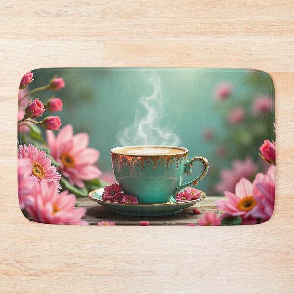 Item preview, Elegant gold and turquoise porcelain coffee cup designed and sold by mystiquelicorne.