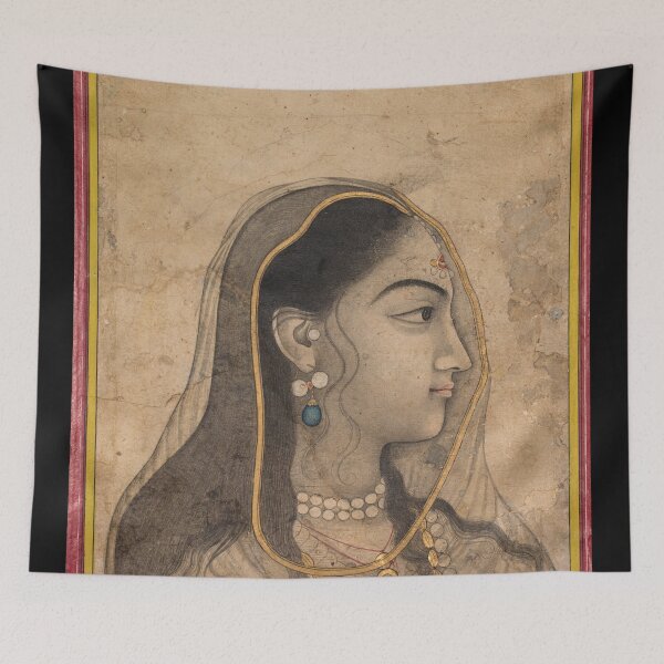 Item preview, Head of a Beauty, c. 1750. India, Mughal school, 18th century designed and sold by Vintage Designs +.