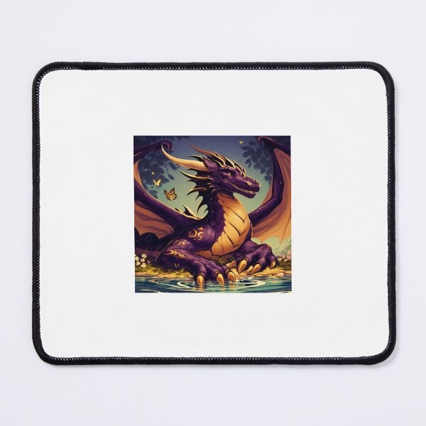 Item preview, Mystical Purple Dragon With Gold Accents designed and sold by HillsideDragon.