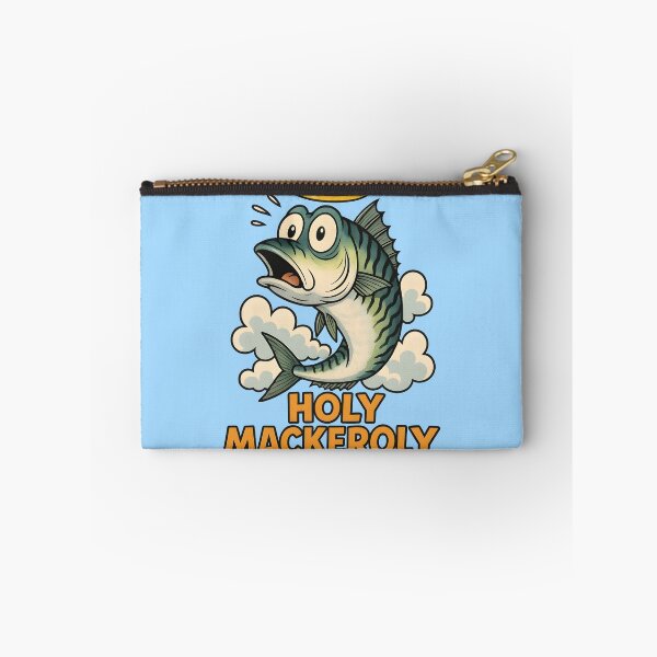 Item preview, Holy Mackeroly Funny Fish Cartoon Shirt – Cool Comic Vector with Halo & Clouds designed and sold by WAUZ.