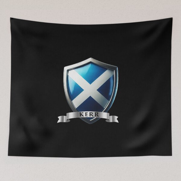 Item preview, Kerr Crest Shield  Red Chevron with Banner Nameplate designed and sold by Highlandkings.