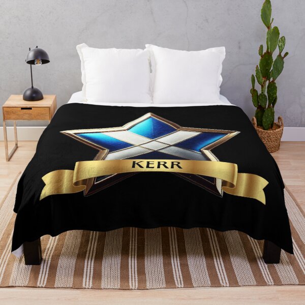 Item preview, Kerr Star Crest Scottish Heritage Emblem with Gold Scroll designed and sold by Highlandkings.