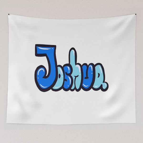 Item preview, Joshua name in blue graffiti calligraphy Top 10 best personalized gifts for boys and men named Joshua designed and sold by Artonmytee.