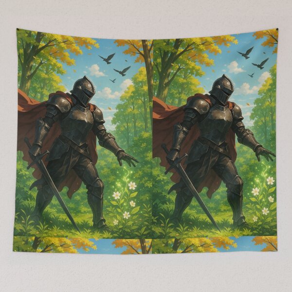 Item preview, Knight of the Dark Veil: Absorbing the Power of the Ancient Woods designed and sold by DibujandoPorfa.