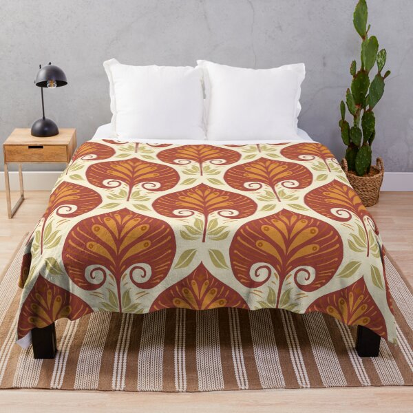 Item preview, Autumn Fan Art Nouveau pattern designed and sold by The Wise Apricot.