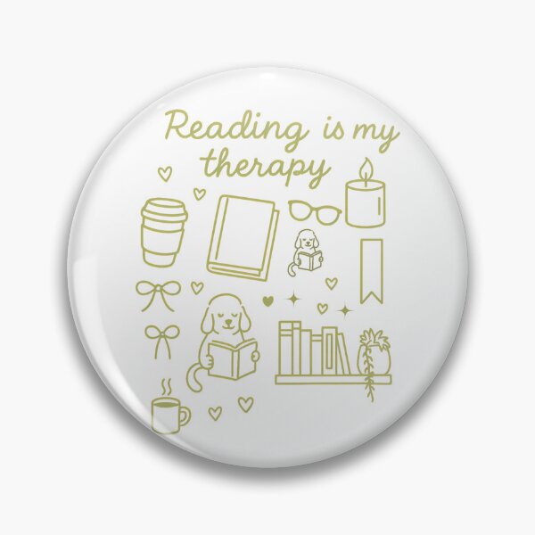 Item preview, Reading Is My Therapy | Cozy Book Lover Doodles  designed and sold by Auchi_Verse.
