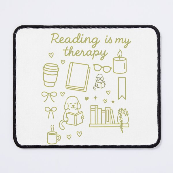 Item preview, Reading Is My Therapy | Cozy Book Lover Doodles  designed and sold by Auchi_Verse.