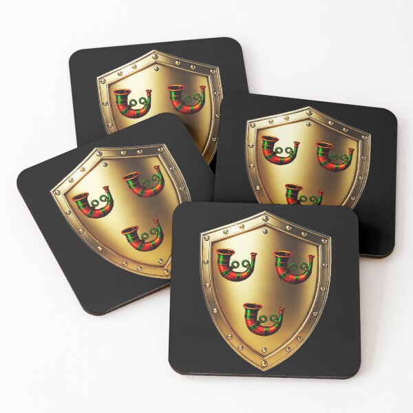 Item preview, Hunter Clan Shield  Trio of Horns on Golden Field designed and sold by Highlandkings.