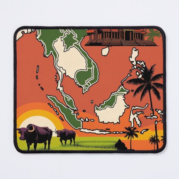 Item preview, South East Asia Poster, Philippines, Vietnam, Thailand Map designed and sold by Bits & Bops Boutique.