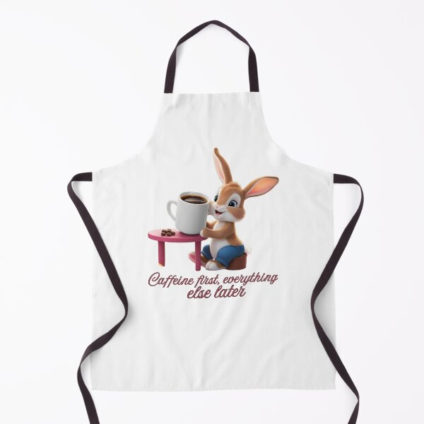 Item preview, Caffeine First Bunny - Funny Coffee Lover Design designed and sold by Tienda-Vane.