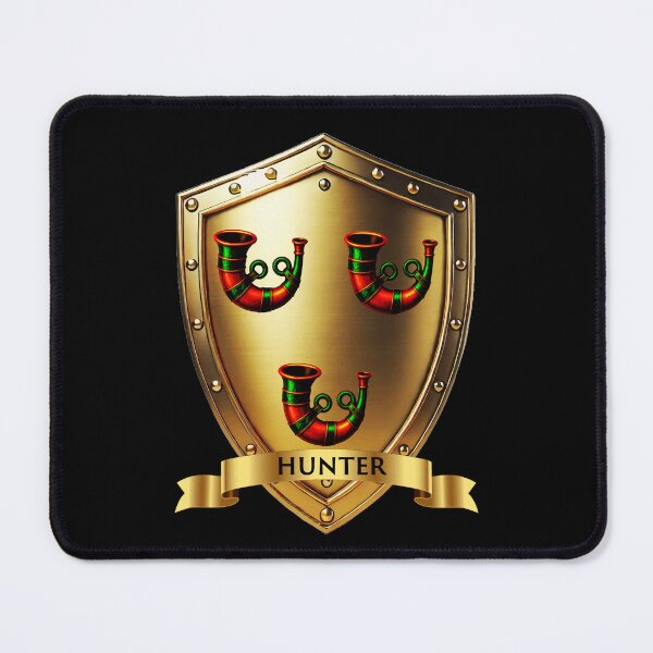 Item preview, Hunter Shield with Banner  Regal Gold Clan Emblem designed and sold by Highlandkings.