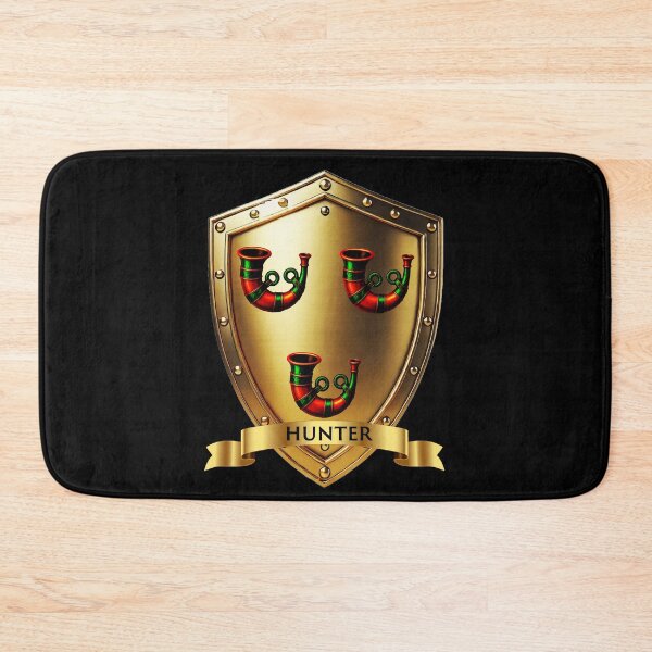 Item preview, Hunter Shield with Banner  Regal Gold Clan Emblem designed and sold by Highlandkings.