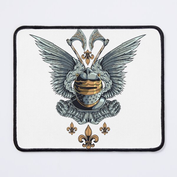 Item preview, coat of arms with axes and helmet designed and sold by Sketchbook Shop.