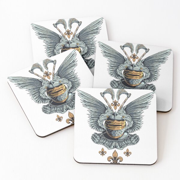 Item preview, coat of arms with axes and helmet designed and sold by Sketchbook Shop.