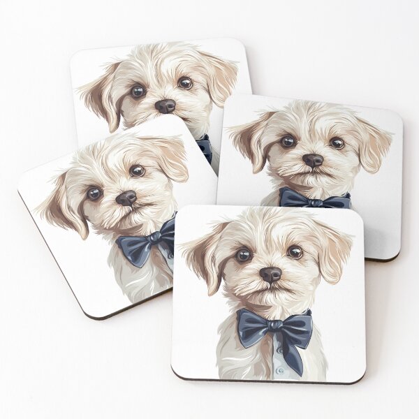 Item preview, Elegant Puppy in a Navy Bow Tie designed and sold by MelaDizayn.