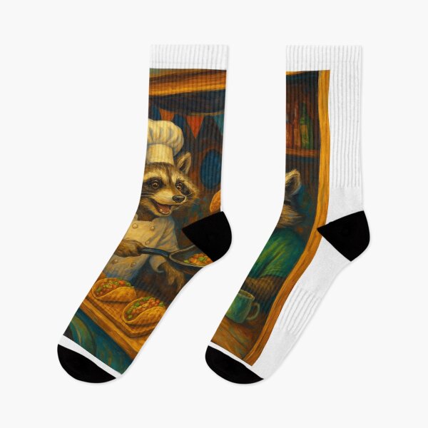 Item preview, Taco Truck Raccoons in Full Swing designed and sold by ArtframeAnimals.