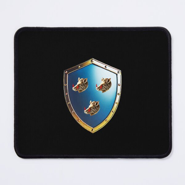Item preview, Ferguson Clan Shield Bold Blue with Boar Heads designed and sold by Highlandkings.