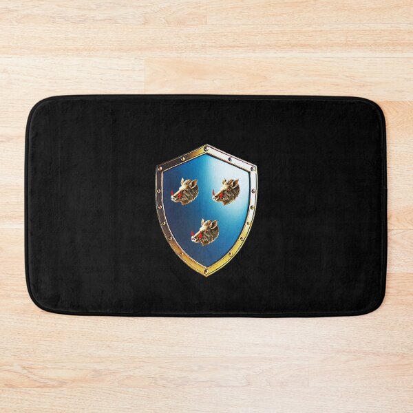 Item preview, Ferguson Clan Shield  Bold Blue with Boar Heads designed and sold by Highlandkings.