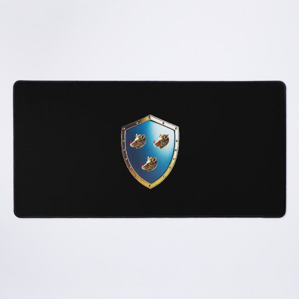 Item preview, Ferguson Clan Shield Bold Blue with Boar Heads designed and sold by Highlandkings.