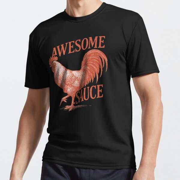 Aperçu de l'œuvre Superbe t-shirt « Coq en sauce » (vu dans « Le Comptable 2 ») créée et vendue par MAF__Designs.