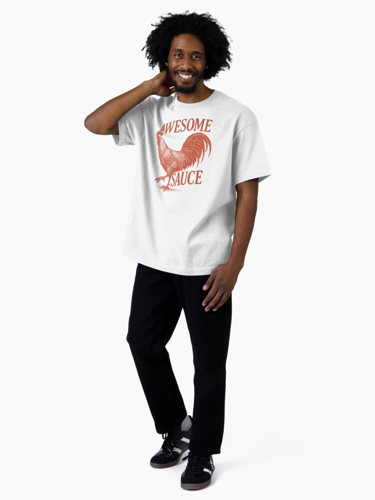 Thumbnail 4 of 7, Oversized T-Shirt, Awesome Sauce Rooster Shirt (As Seen in The Accountant 2) designed and sold by MAF-MERCH.