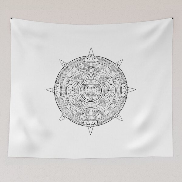 Item preview, Aztec Sun Stone Detail - Black designed and sold by kernowerno.