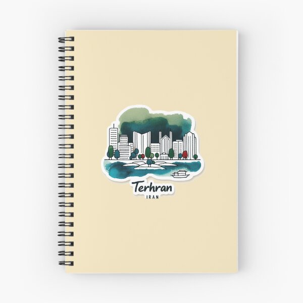 Item preview, Tehran Iran Watercolor Minimalist Cityscape Sticker,   designed and sold by PaintMeWorld.