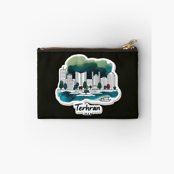 Item preview, Tehran Iran Watercolor Minimalist Cityscape Sticker,   designed and sold by PaintMeWorld.