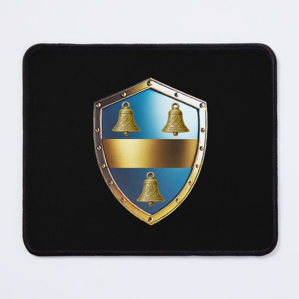 Item preview, Bell Clan Shield Trio of Bells on Blue and Gold designed and sold by Highlandkings.