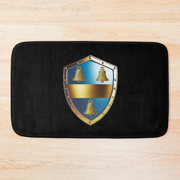 Item preview, Bell Clan Shield  Trio of Bells on Blue and Gold designed and sold by Highlandkings.