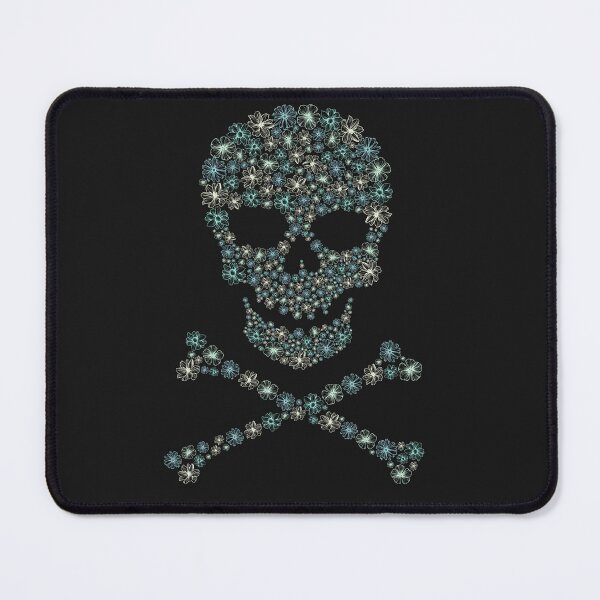 Item preview, Skull and Crossbones - Seafoam Flowers designed and sold by SquirrelAreWe.