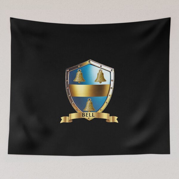 Item preview, Bell Crest Shield with Banner  Regal Clan Identity Emblem designed and sold by Highlandkings.