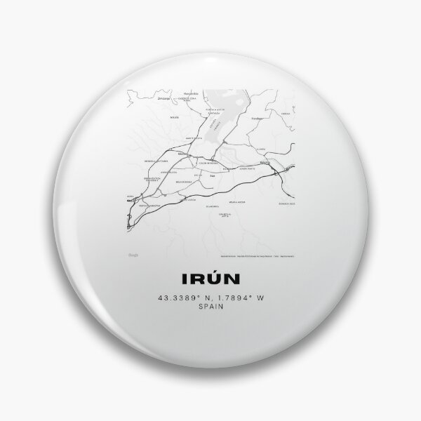 Item preview, Irún City Map – Minimalist Northern Spain Print (Black & White) designed and sold by RM-Journey.