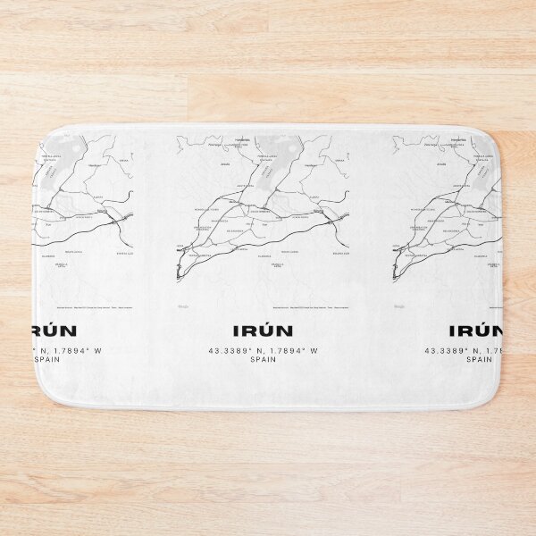 Item preview, Irún City Map – Minimalist Northern Spain Print (Black & White) designed and sold by RM-Journey.