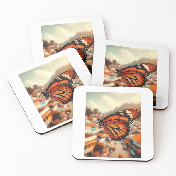 Item preview, Monarch Butterfly in 70s Macro Lens – Retro AI Artwork with Vintage Charm for Nature and Animal Lovers on Clothing & Accessories designed and sold by knalpot-design.